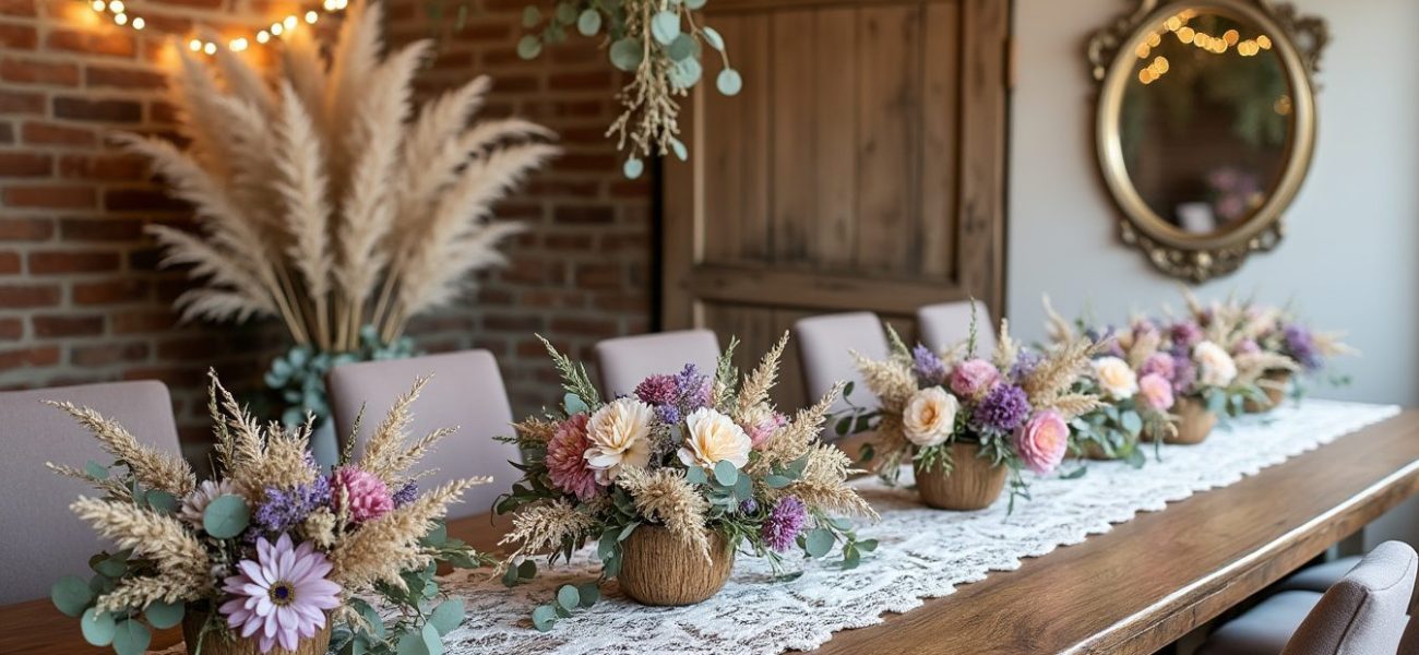 découvrez des idées originales pour décorer votre mariage avec des fleurs séchées. transformez votre grand jour en un événement inoubliable grâce à des arrangements floraux uniques et durables, qui allient esthétisme et tendance.
