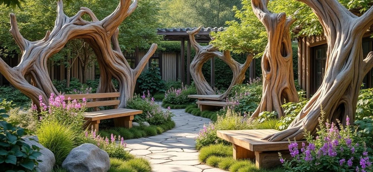 découvrez des idées et inspirations pour décorer votre jardin avec du bois flotté. transformez votre espace extérieur en un havre de paix naturel grâce à des créations uniques et artistiques en bois flotté.
