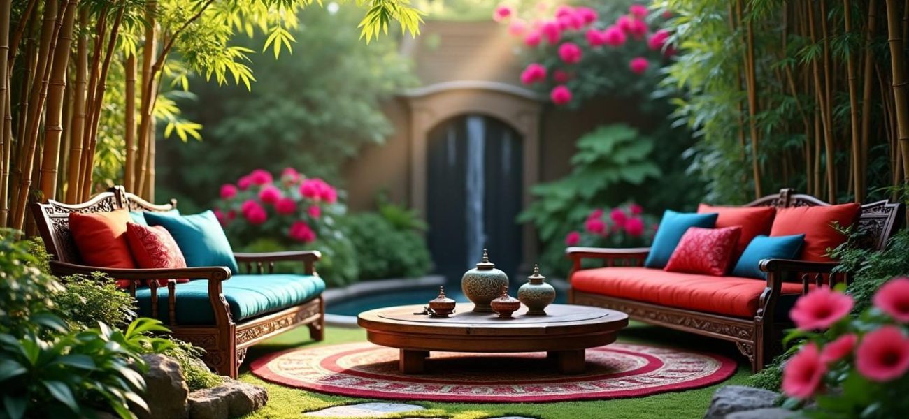 transformez votre espace extérieur en un havre de paix avec notre salon de jardin oriental. alliez élégance et confort pour créer un coin de sérénité où vous pourrez vous détendre et profiter des beaux jours. idéal pour les moments en famille ou entre amis.