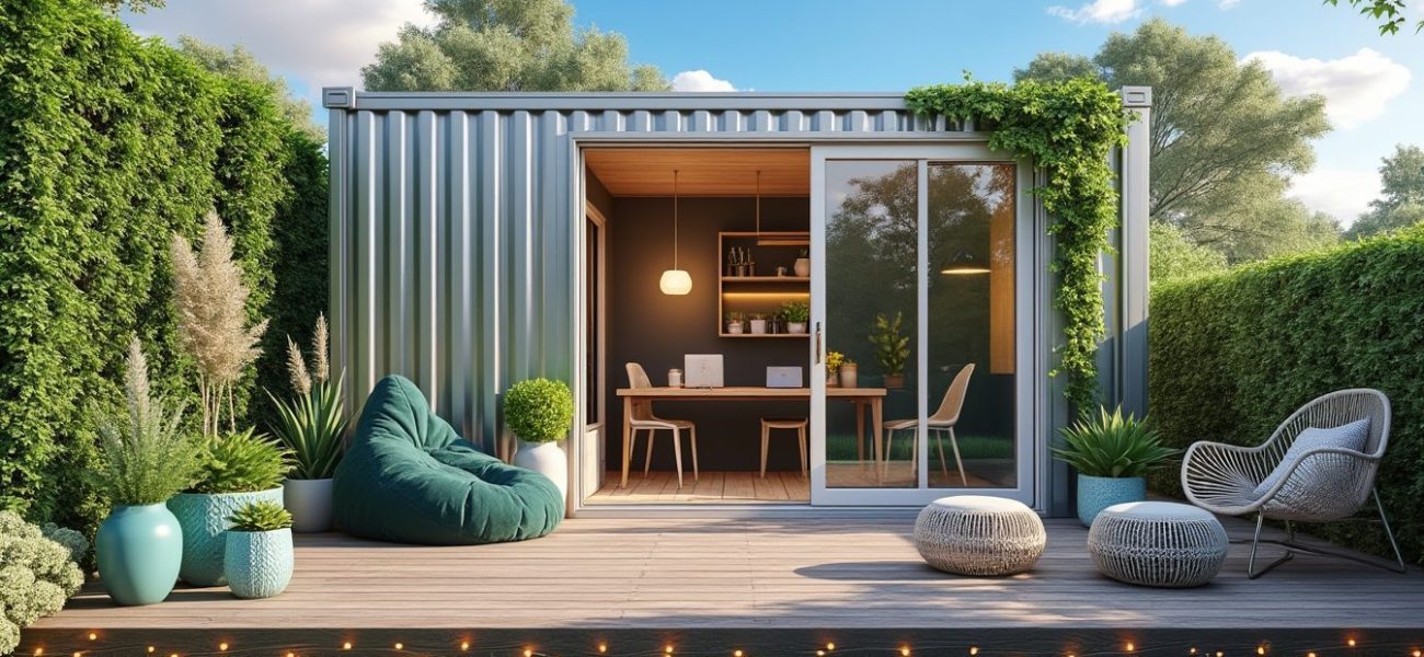 transformez votre extérieur avec notre studio de jardin container, un espace moderne et polyvalent idéal pour vos loisirs, bureaux ou ateliers. découvrez des solutions pratiques alliant design et fonctionnalité.
