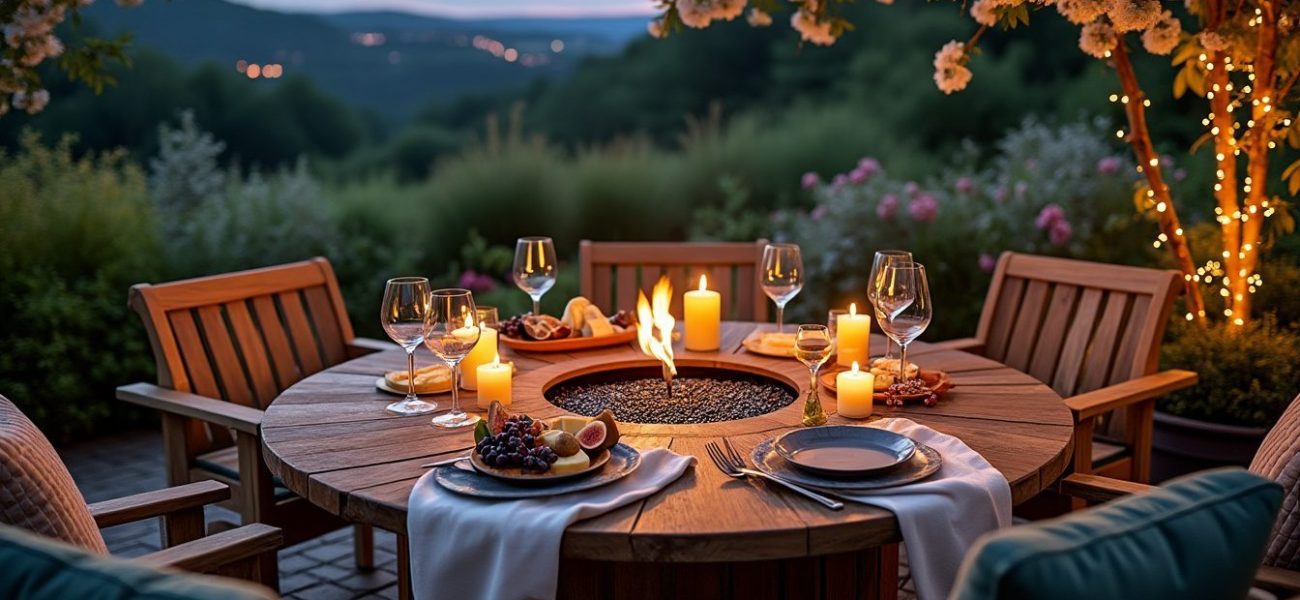 découvrez la table de jardin avec brasero intégré, l'accessoire idéal pour vos soirées en extérieur. profitez de moments conviviaux autour d'un feu chaleureux tout en dînant confortablement. transformez vos espaces extérieurs en un havre de paix et de convivialité.